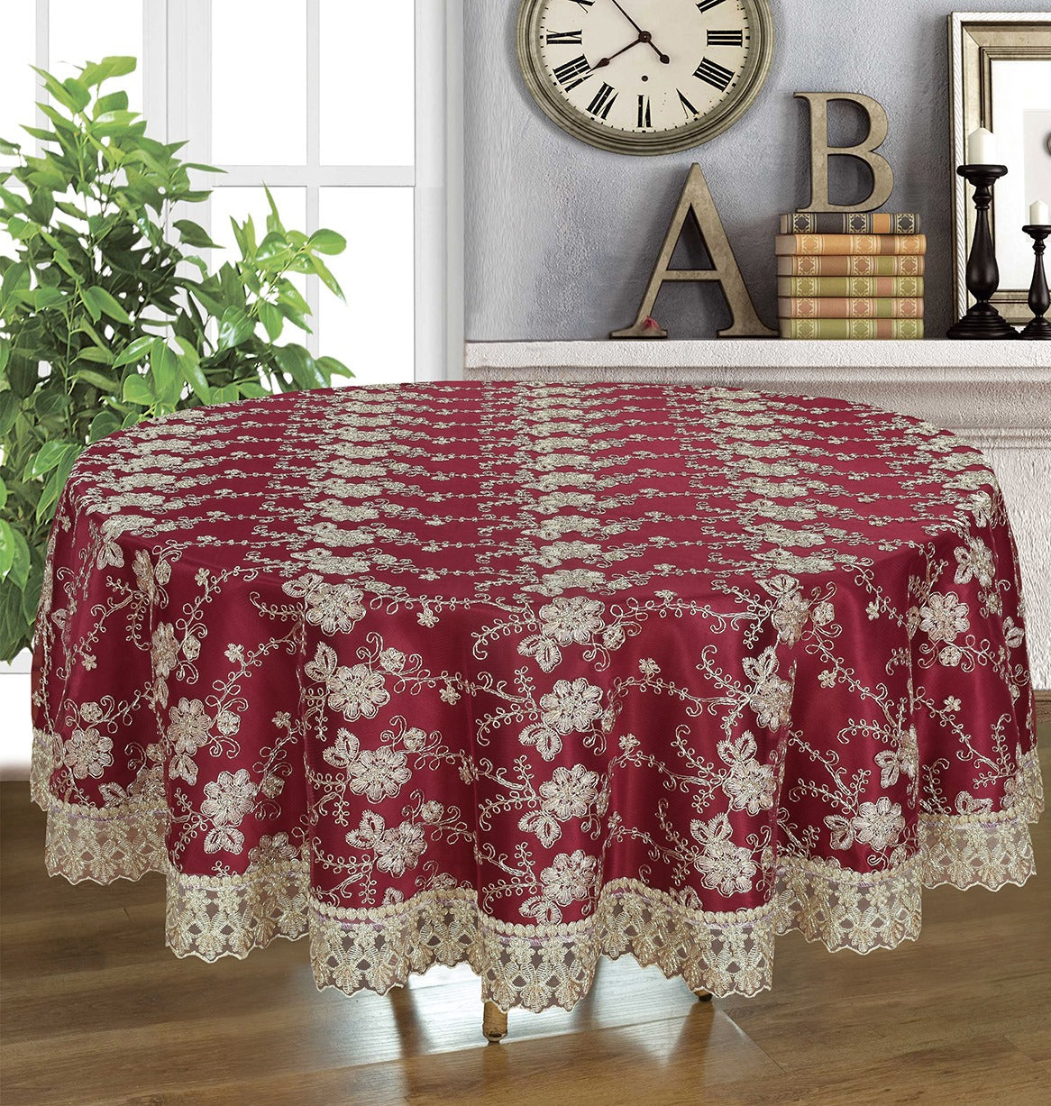 Valencia Embroidery Tablecloth (Round) - Stylish Curtains