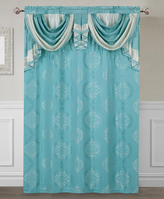 Gabriela Curtain with Attached Valance - Stylish Curtains