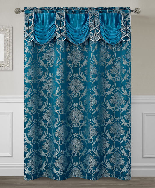 Selene Curtain Set with Attached Valance