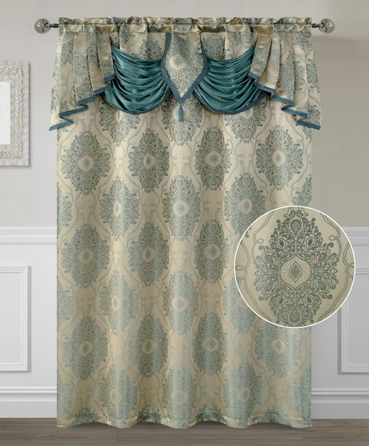 Amora Curtain with Attached Valance