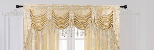 Mina Swag Valance - 118” - Stylish Curtains